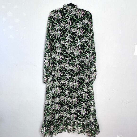 Dodo Bar Or Angelina Floral Print Jeweled Maxi Dress Long Sleeve‎ Formal 44/8 US - Picture 11 of 16